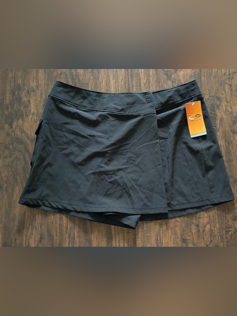 C9 by Champion Women's Black Athletic Faux Wrap Skort Size XL NWT